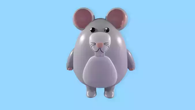 Character Mouse Cartoon  Free low-poly 3D model