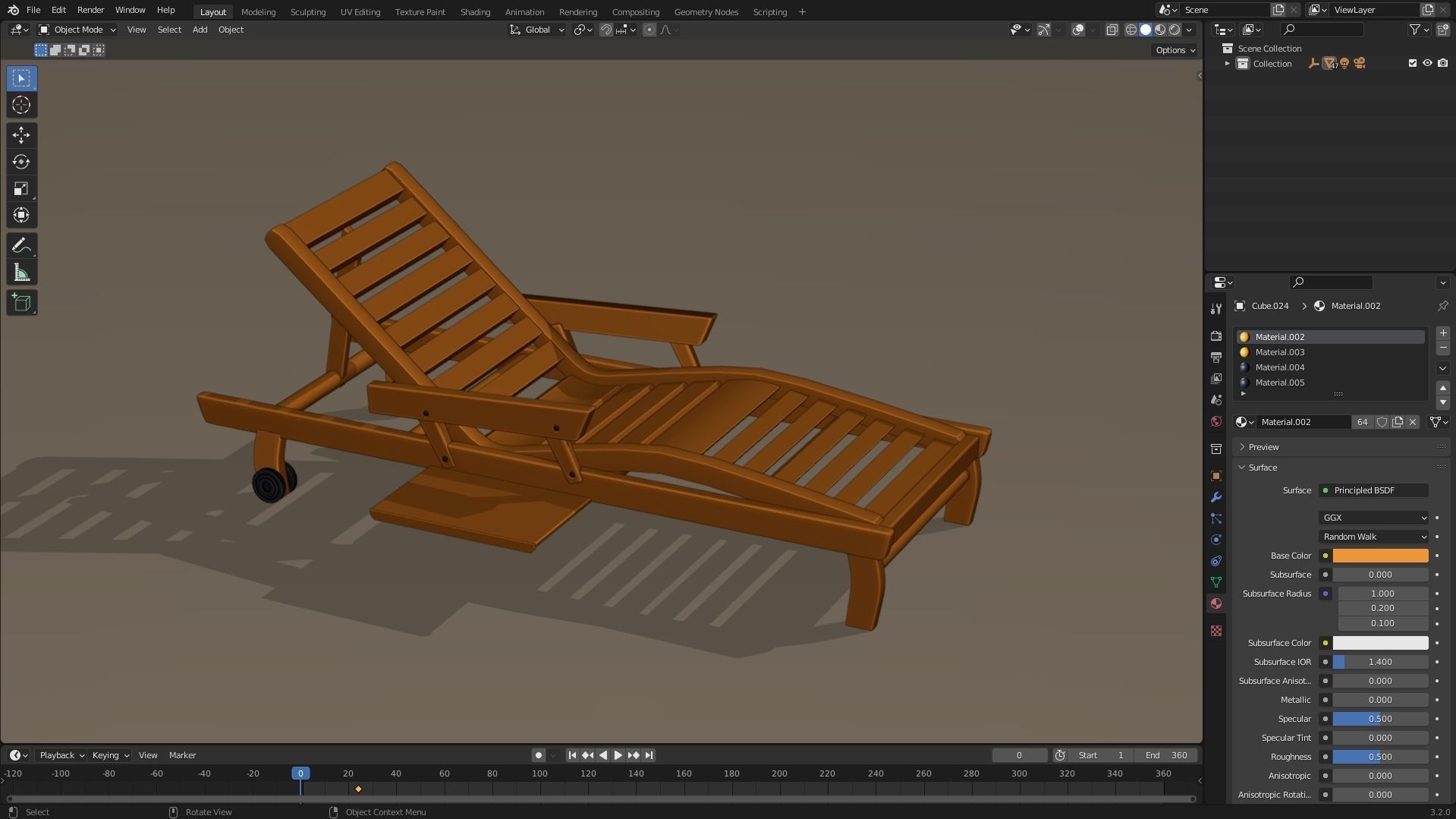 Beach Chair 3D model_10