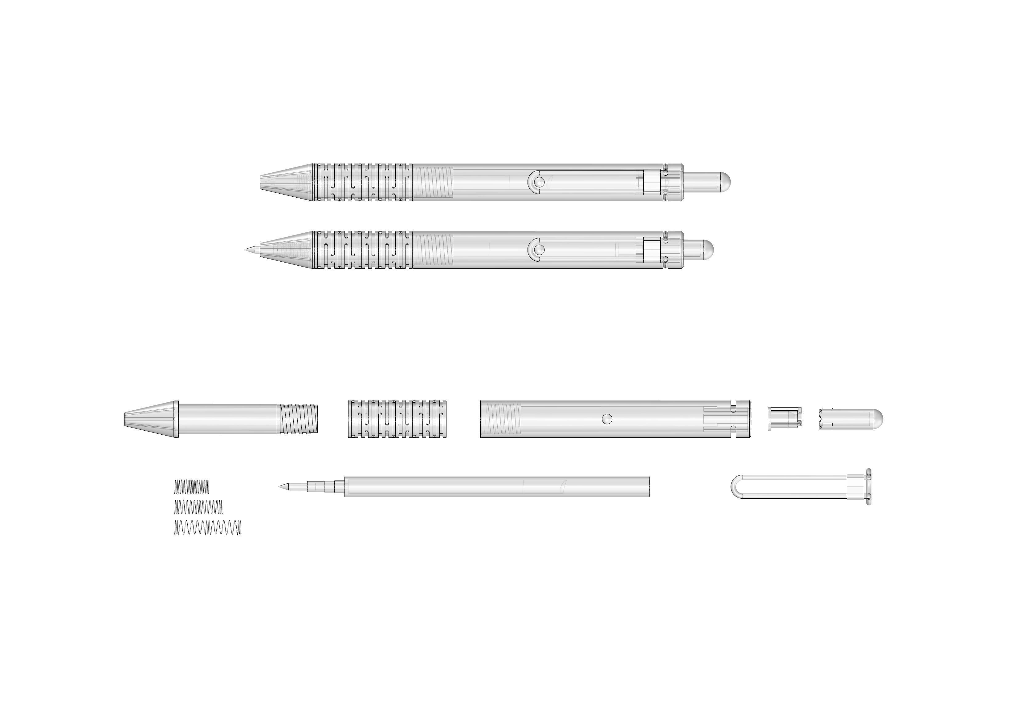 Ballpoint pen 3D model_8