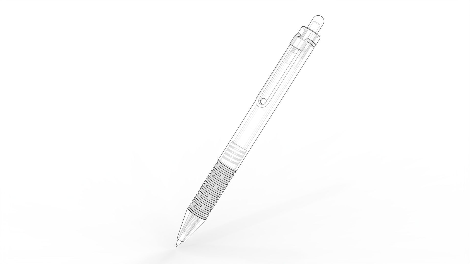 Ballpoint pen 3D model_2