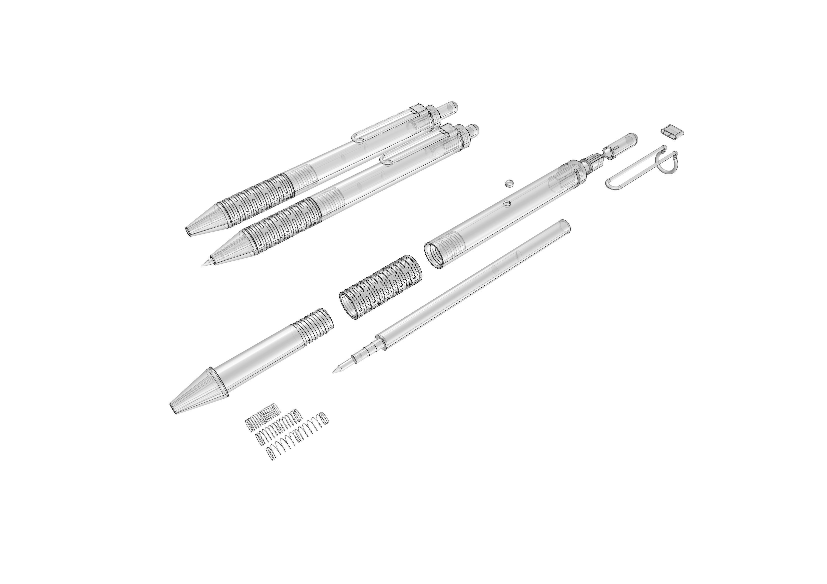 Ballpoint pen 3D model_6