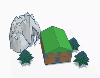 House in Winter 3D print model