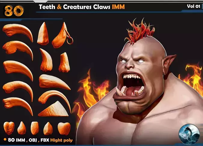  80 Teeth - Creatures Claws IM-Vol 01