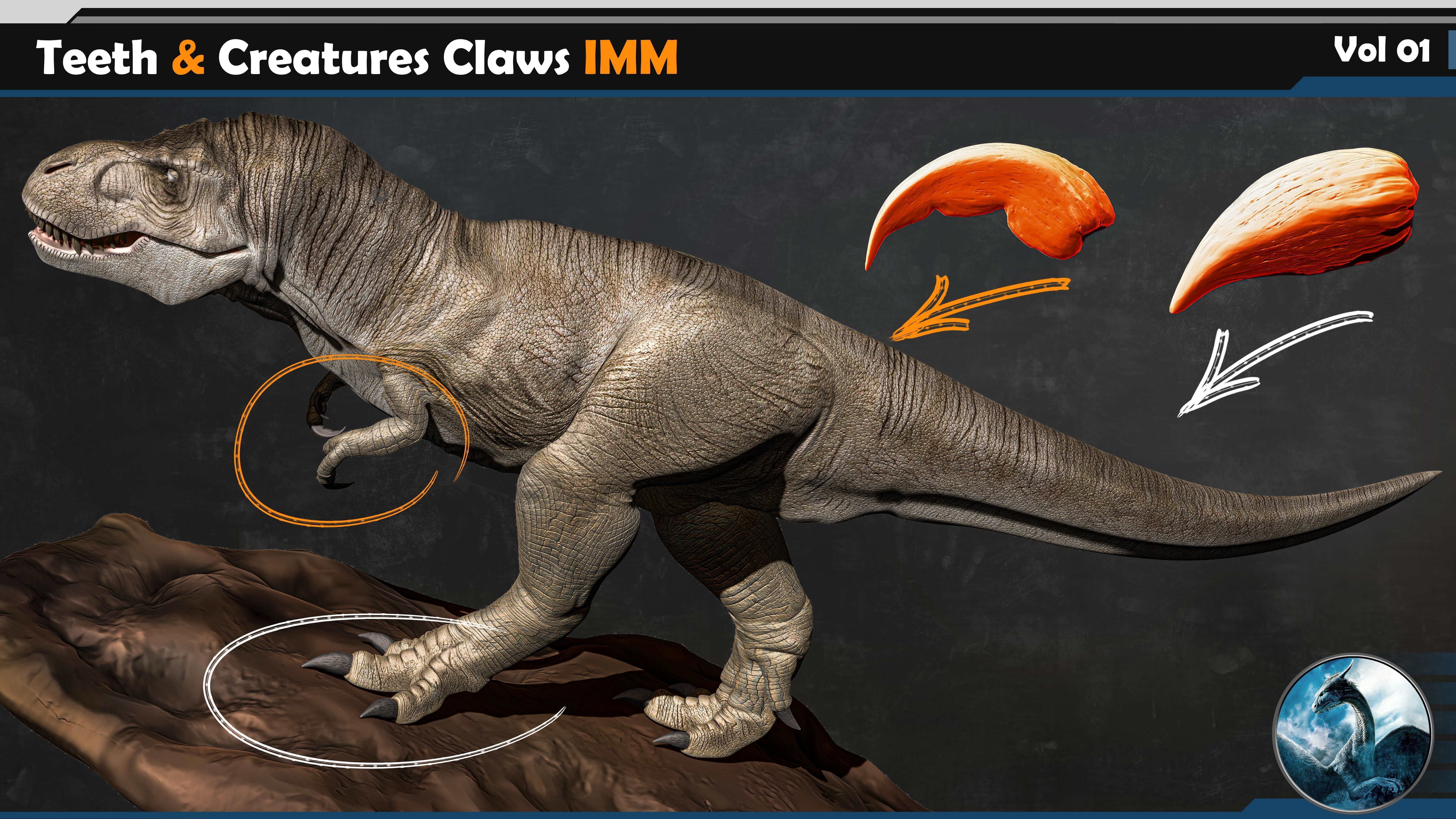 80 Teeth - Creatures Claws IM-Vol 01 3D model_1