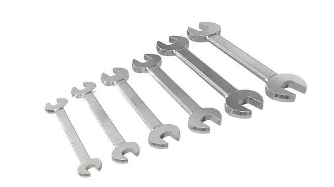 Set of 6 classic round wrenches conforming to JIS standards