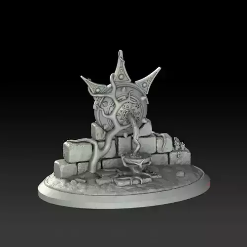Wall Ruins Forest Terrain Piece 3D print model