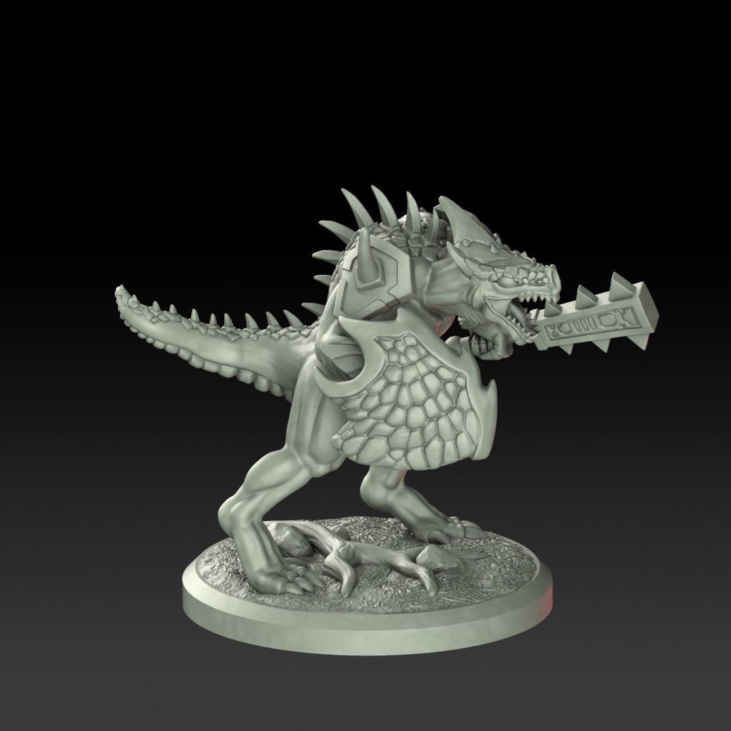 Monster Dinosaur Lizard Raptor 3D print model_3