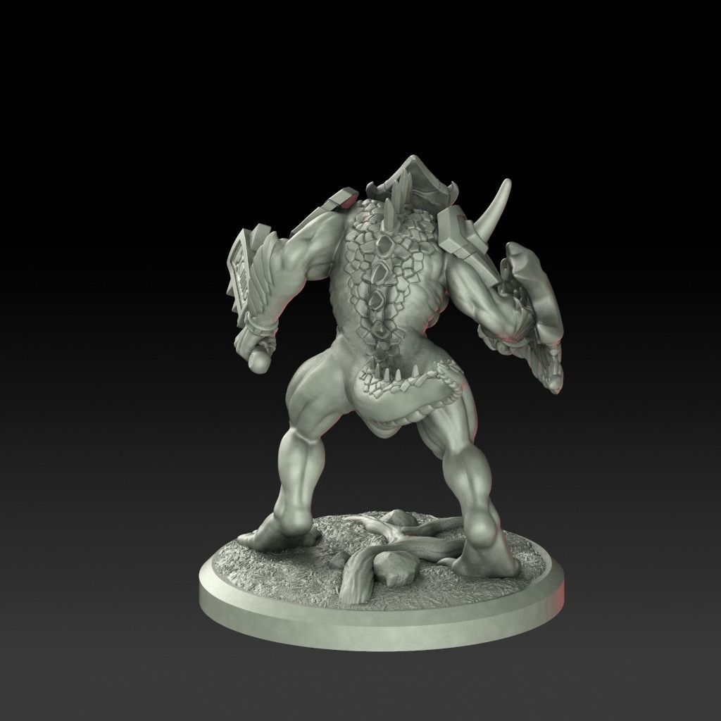 Monster Dinosaur Lizard Raptor 3D print model_2