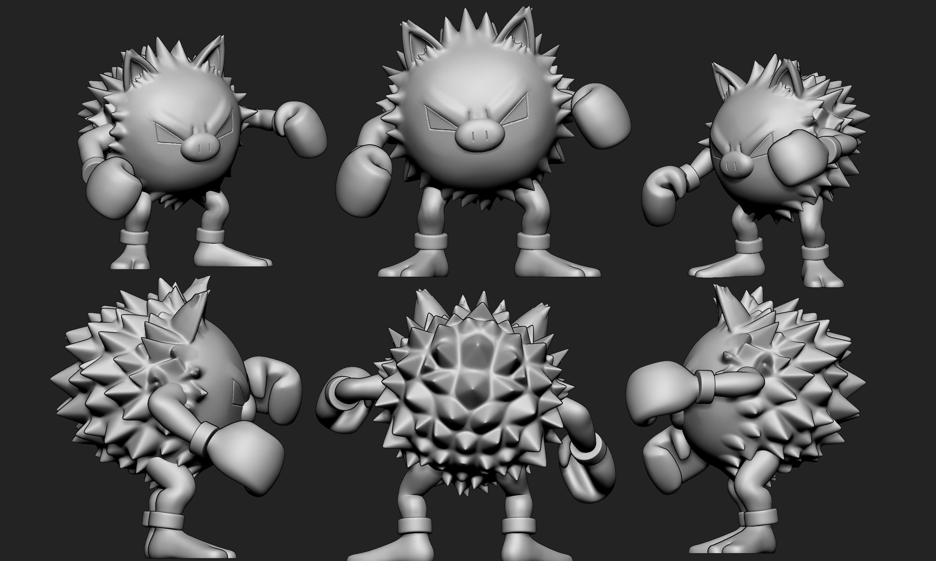 Pokemon - Mankey and Primeape with 2 poses each 3D print model_18
