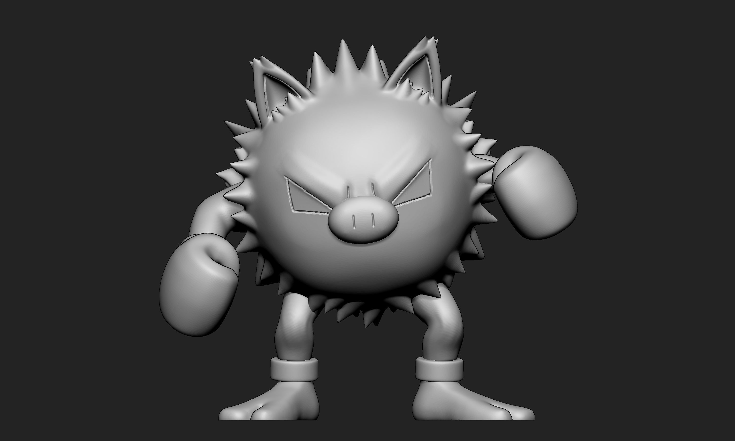 Pokemon - Mankey and Primeape with 2 poses each 3D print model_16