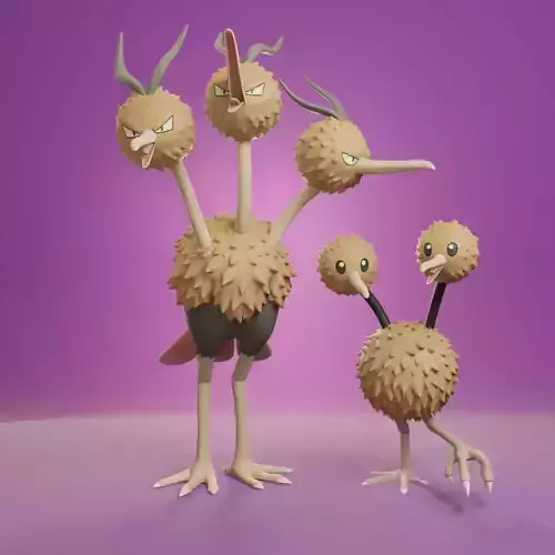 Pokemon - Doduo and Dodrio with 2 poses