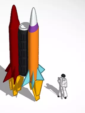 fries rocket 3D print model