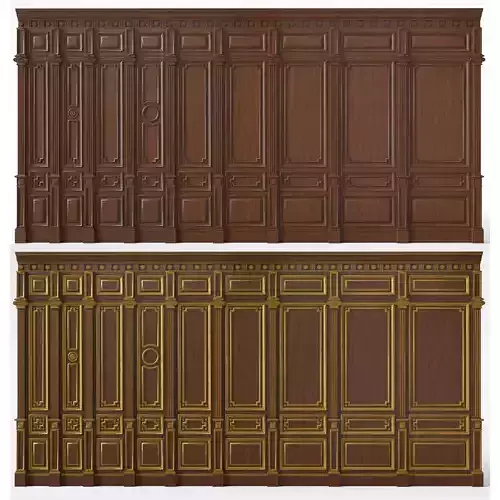 Wooden panel 03 01 3D model