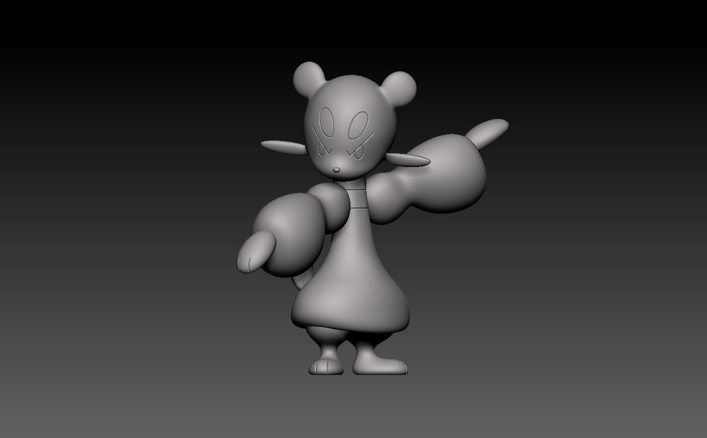 pokemon mienfoo 3D print model_2