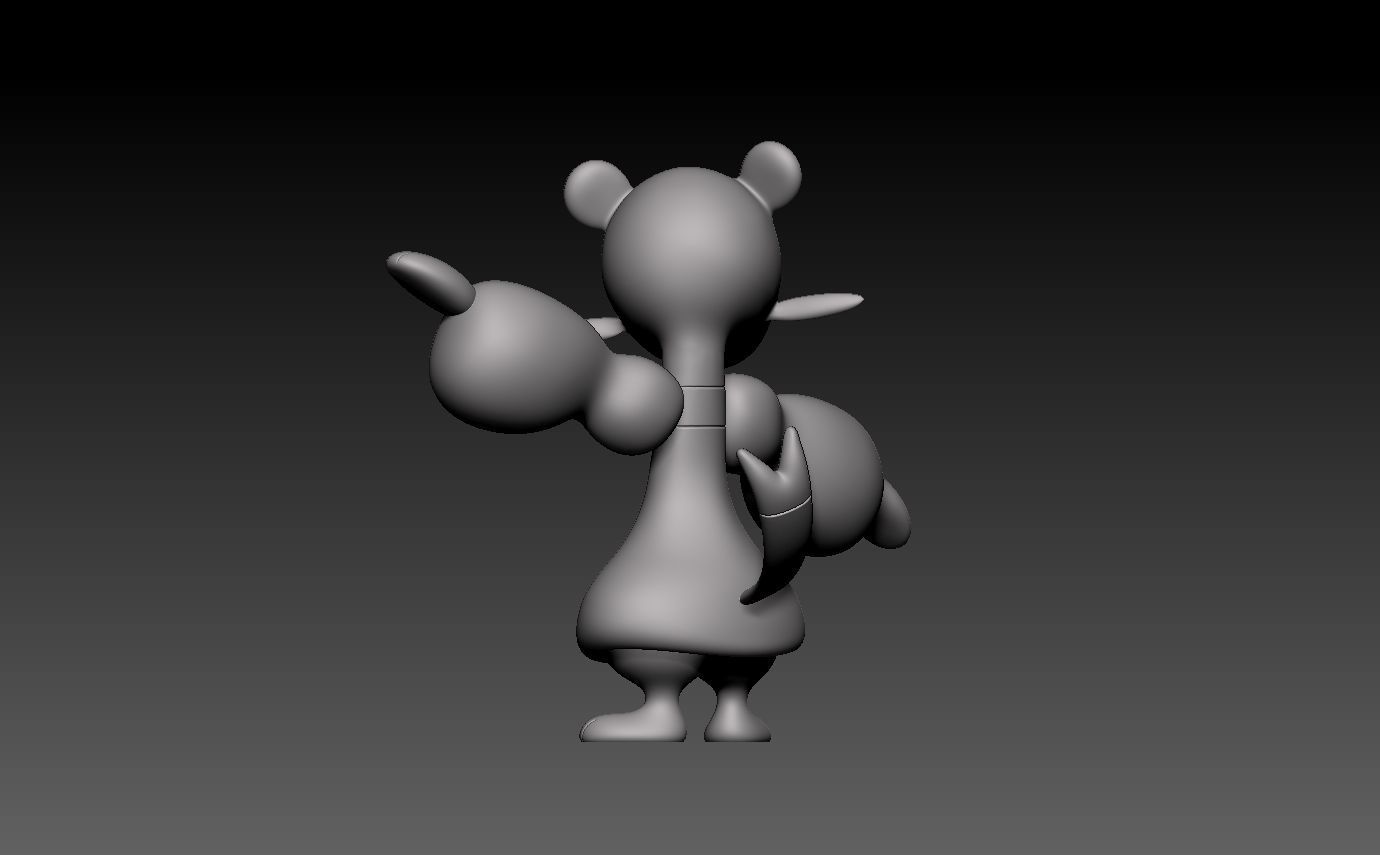 pokemon mienfoo 3D print model_8
