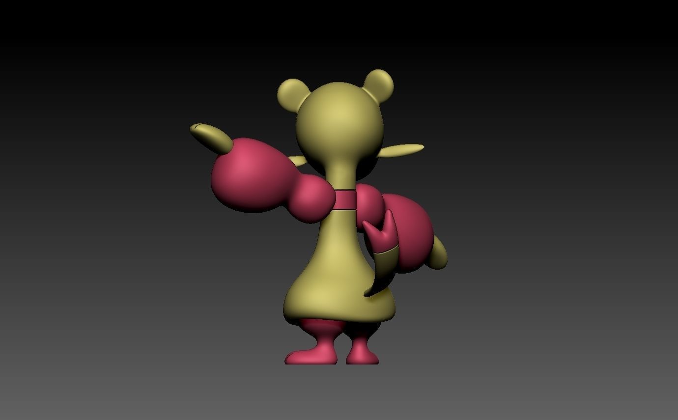 pokemon mienfoo 3D print model_7
