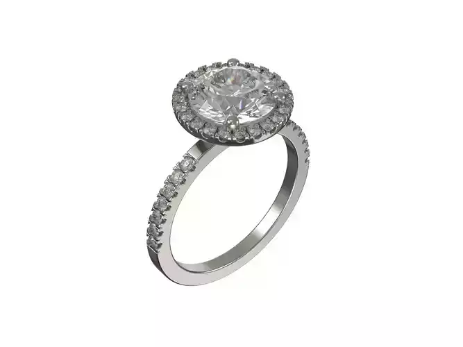 Engagement ring with halo