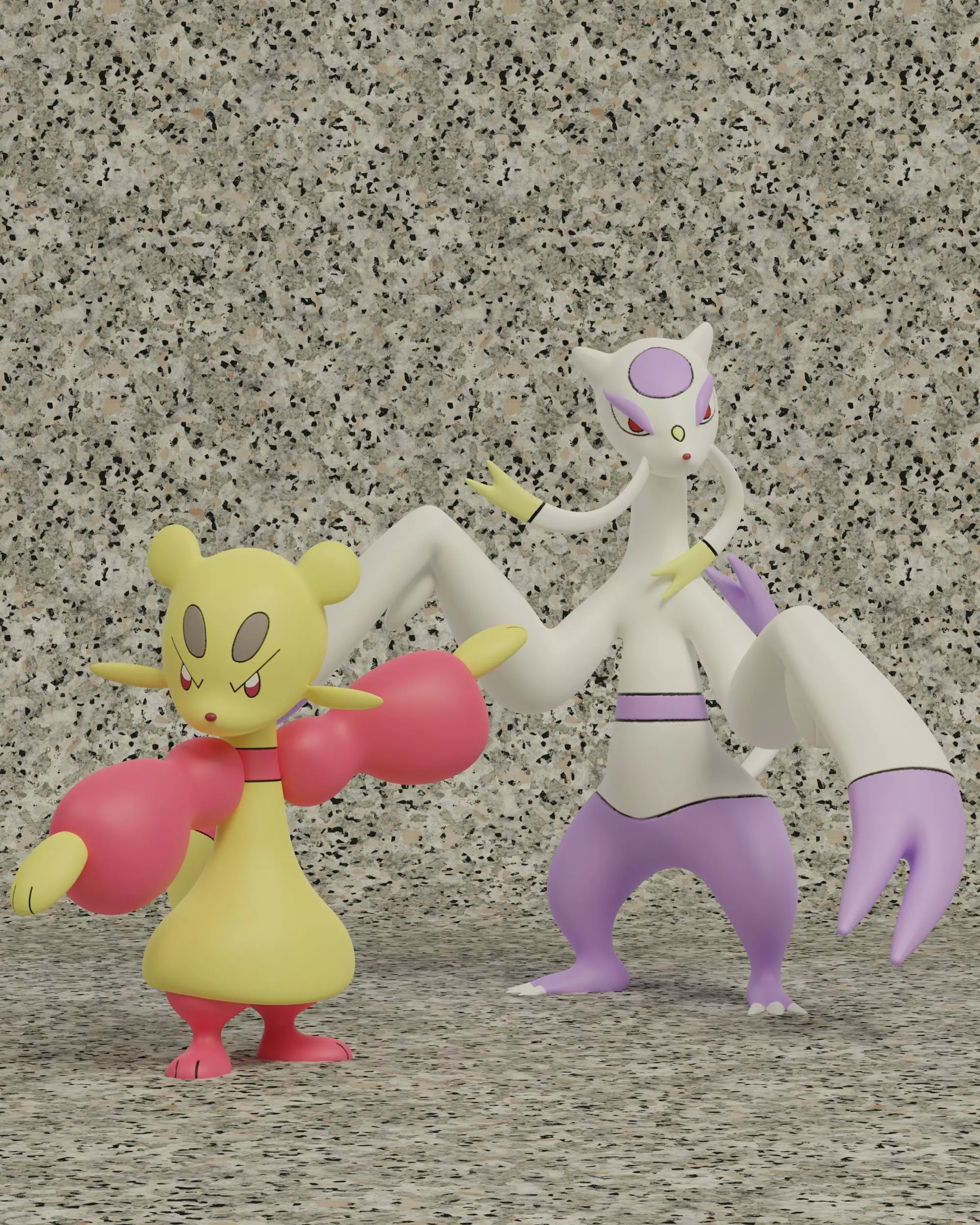 pokemon mienfoo evolution pack 3D print model_0