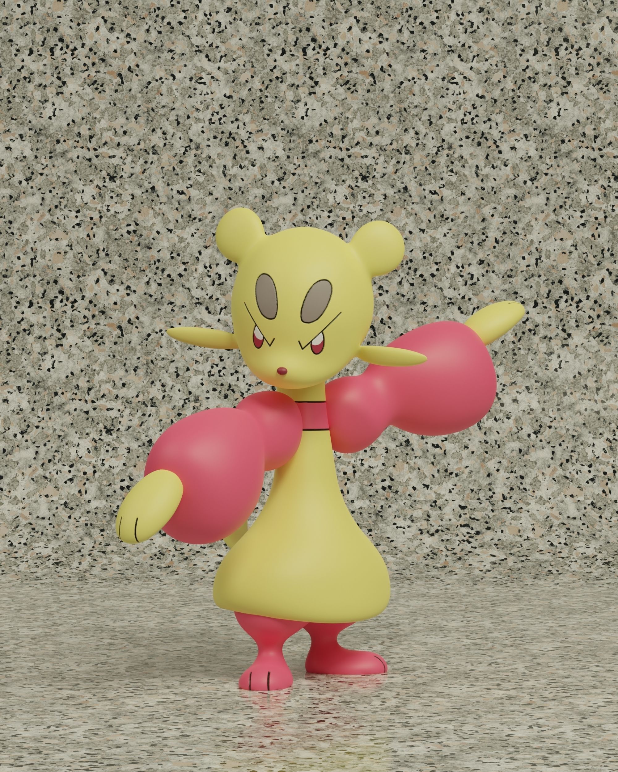 pokemon mienfoo evolution pack 3D print model_3