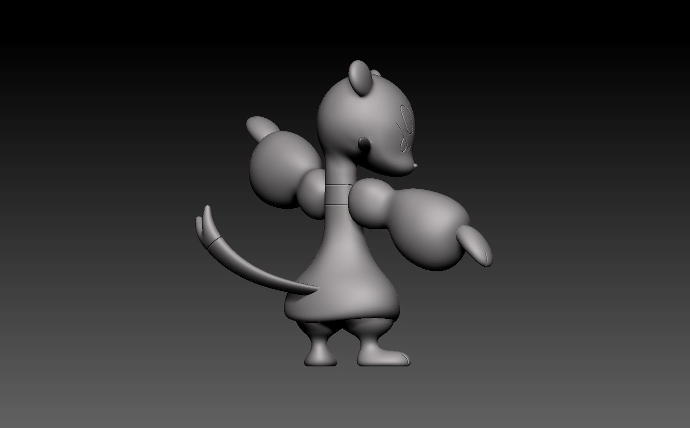 pokemon mienfoo evolution pack 3D print model_10