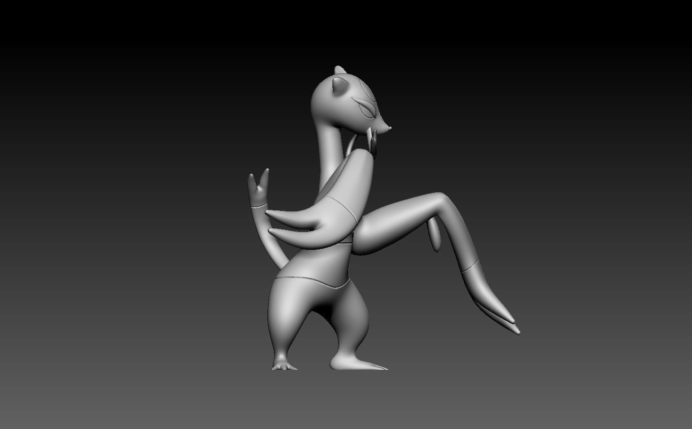 pokemon mienfoo evolution pack 3D print model_9