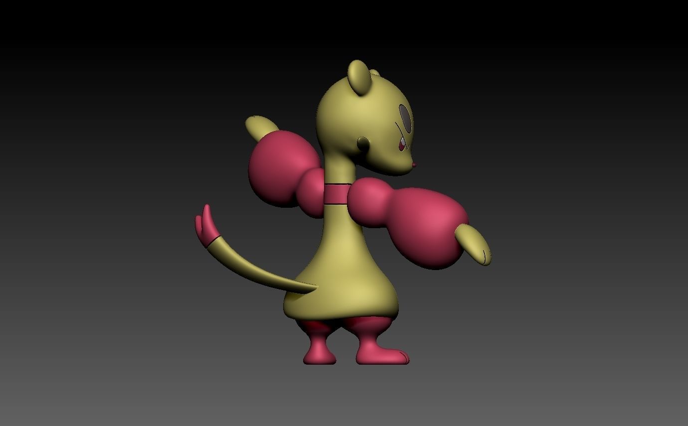 pokemon mienfoo evolution pack 3D print model_8