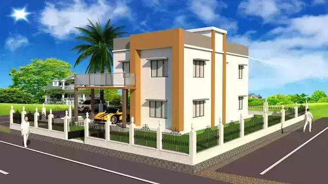 double story villa REVIT