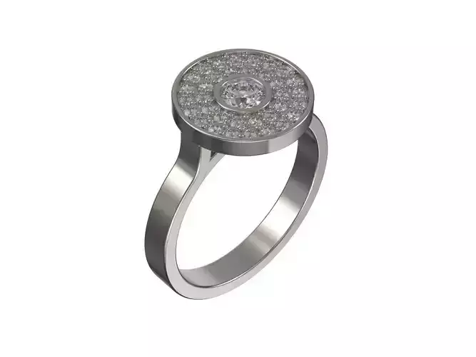 Custom halo ring with diamonds