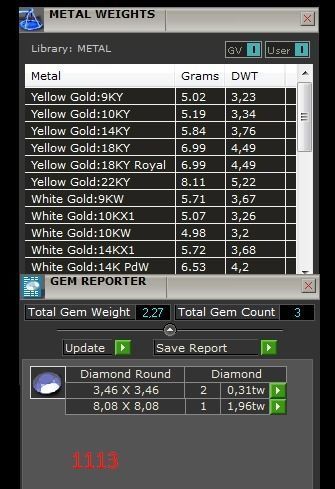 Engagement ring with round diamonds 3D print model_4