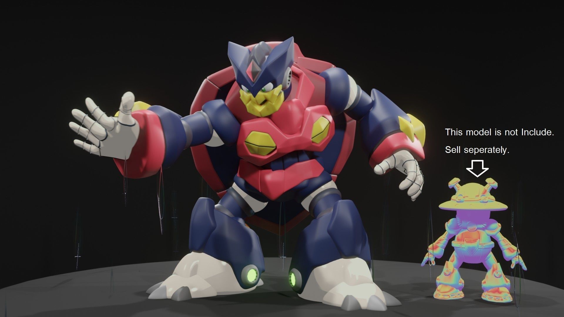 Rainy Turtloid 3D model_5