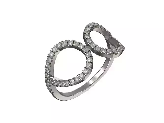 Custom golden ring with brilliants