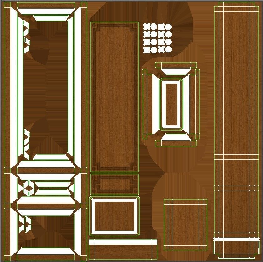Wooden panel 03 03 3D model_43