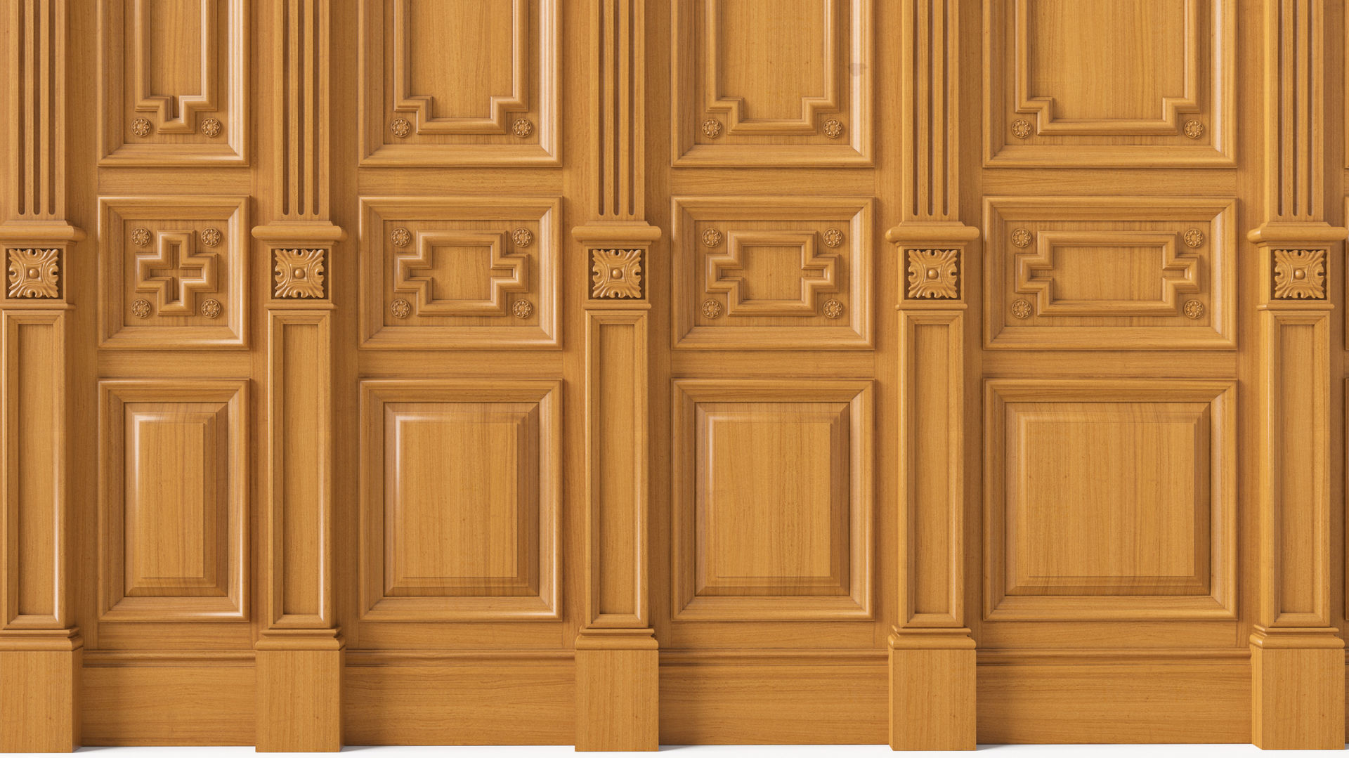 Wooden panel 03 03 3D model_4