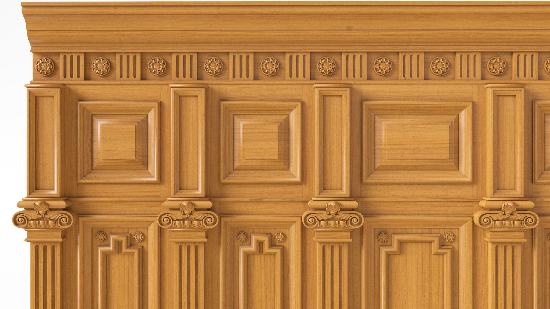 Wooden panel 03 03 3D model_9