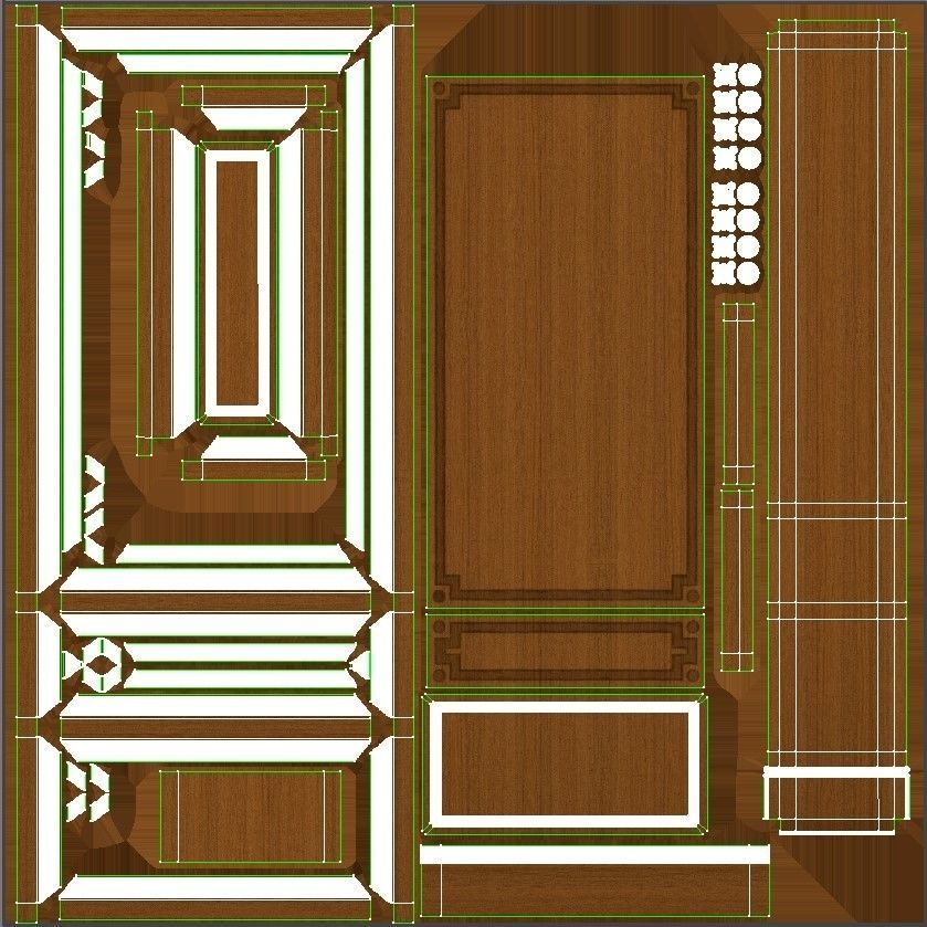 Wooden panel 03 03 3D model_47