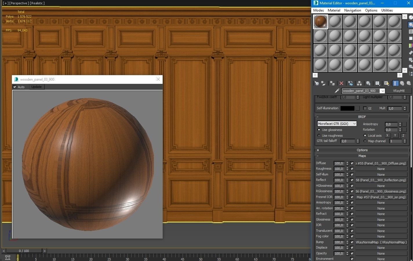Wooden panel 03 03 3D model_64
