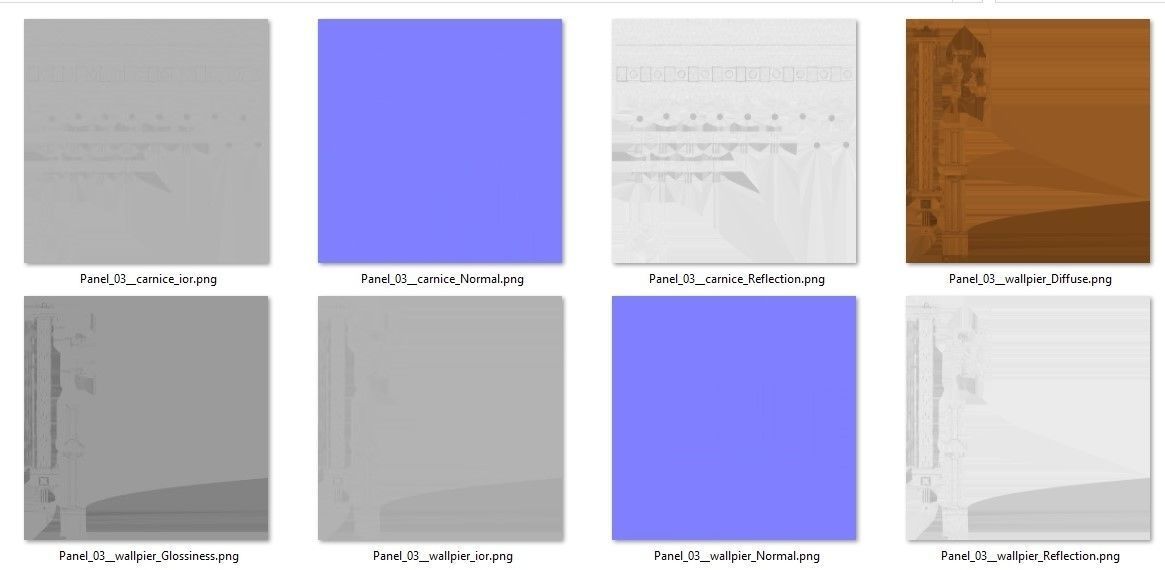 Wooden panel 03 03 3D model_70