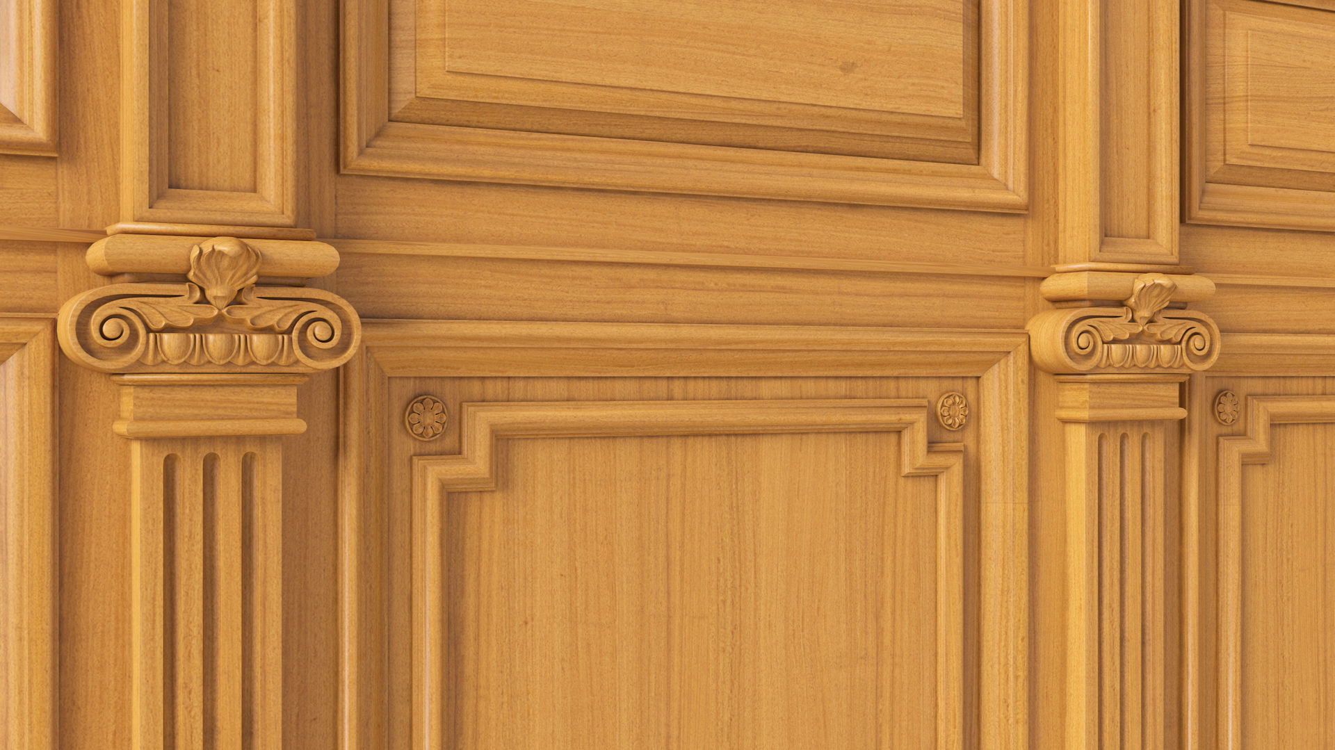 Wooden panel 03 03 3D model_5