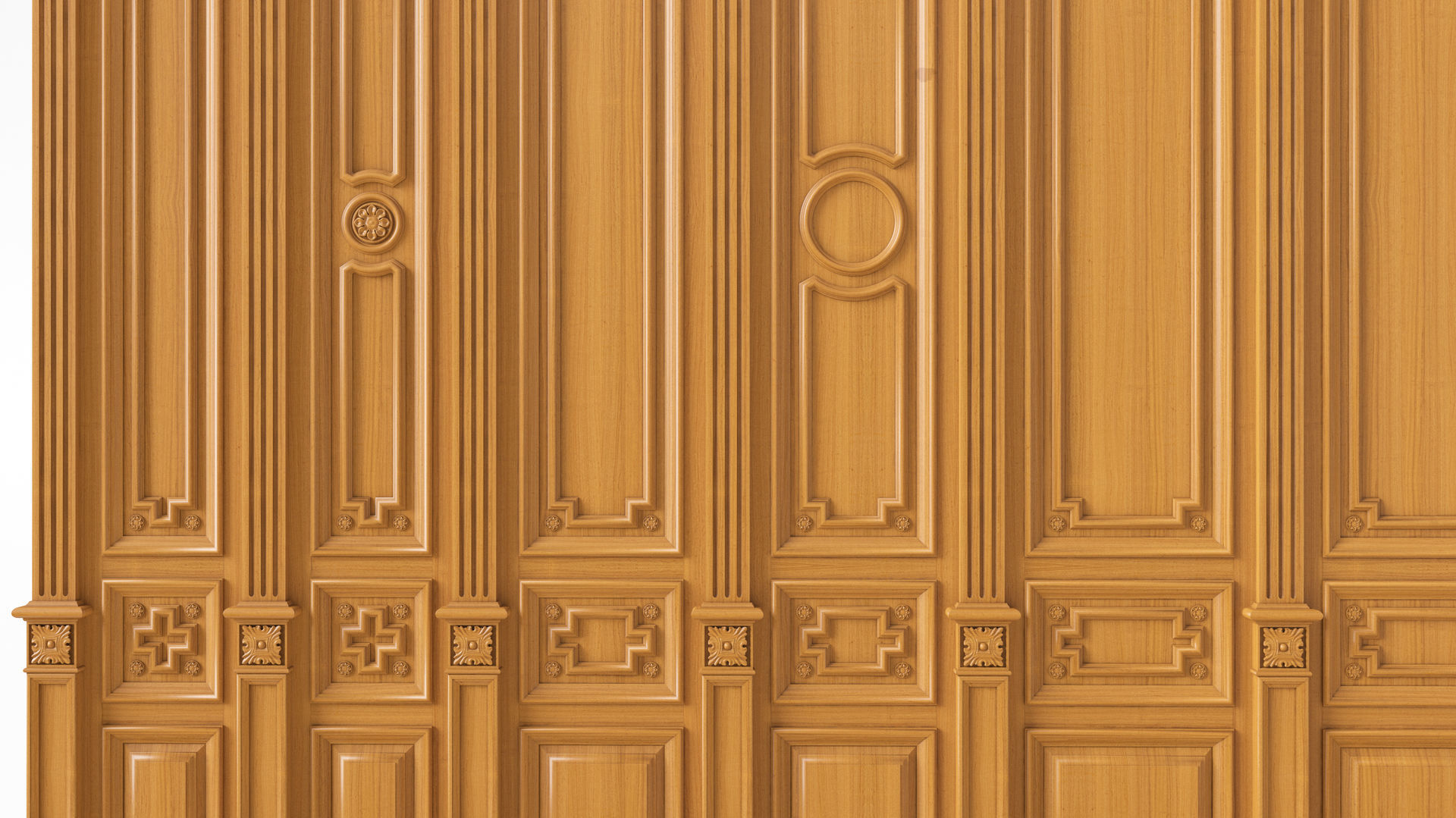 Wooden panel 03 03 3D model_2