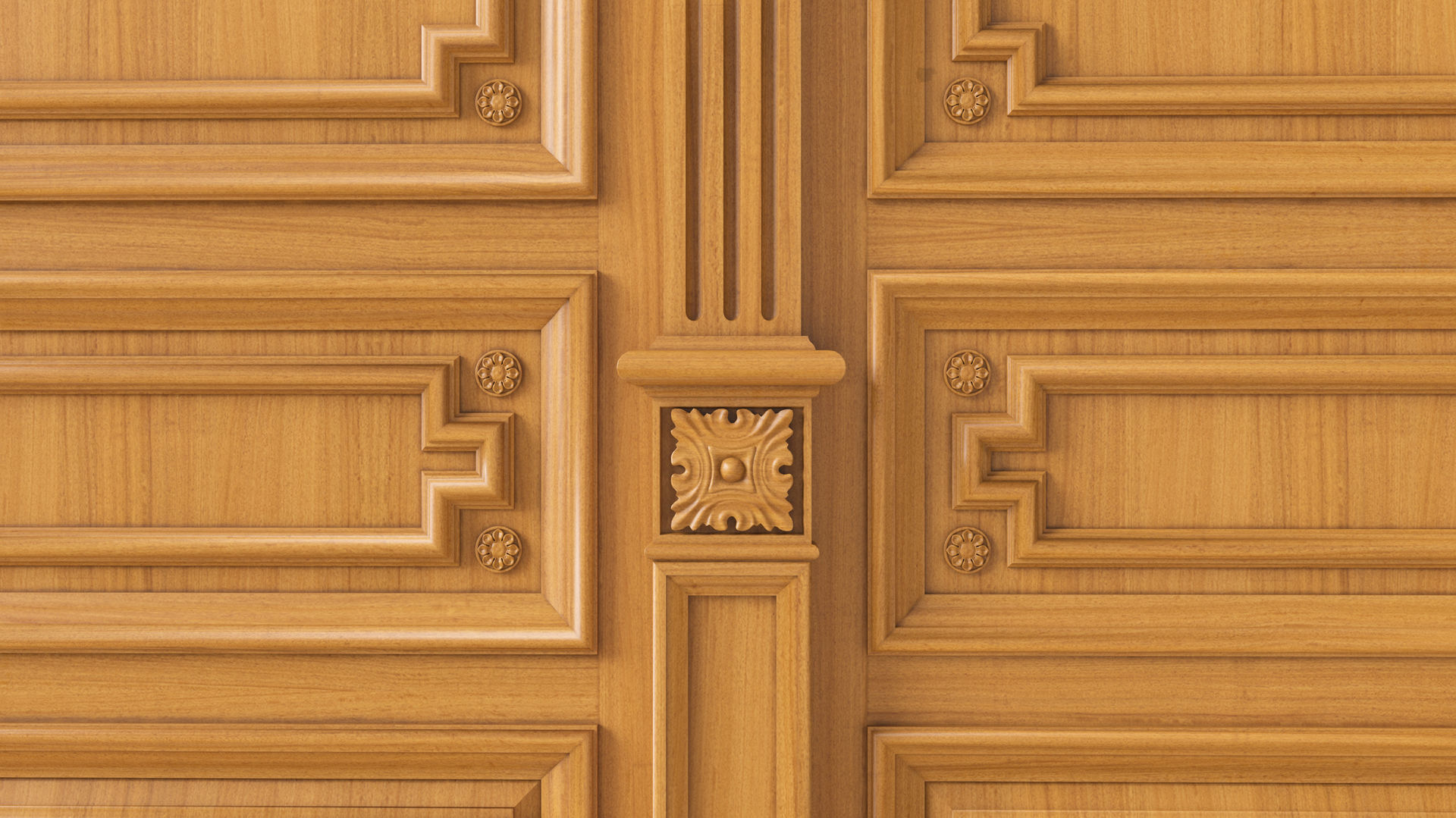 Wooden panel 03 03 3D model_8