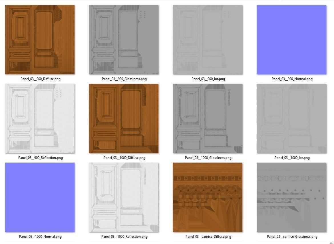 Wooden panel 03 03 3D model_71