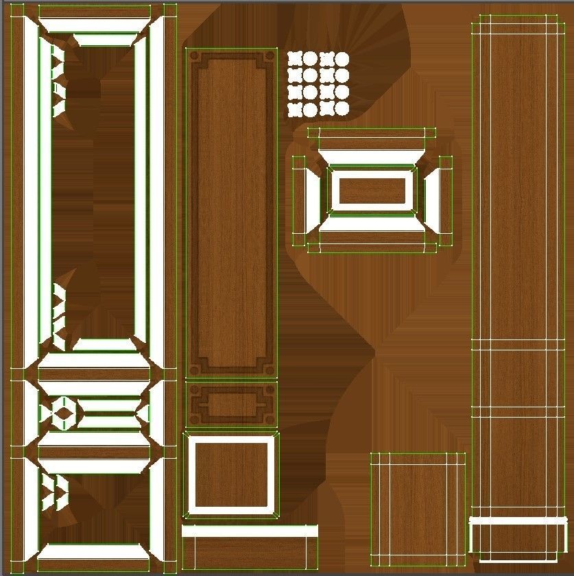 Wooden panel 03 03 3D model_42