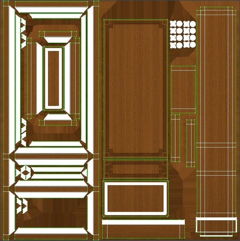 Wooden panel 03 03 3D model_45