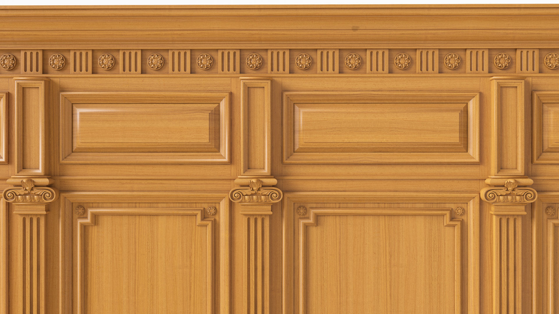 Wooden panel 03 03 3D model_3