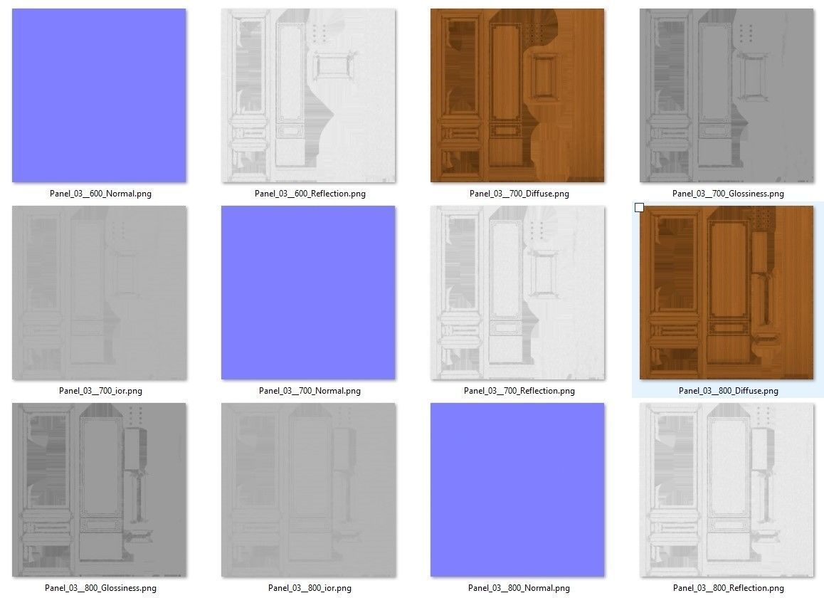 Wooden panel 03 03 3D model_66