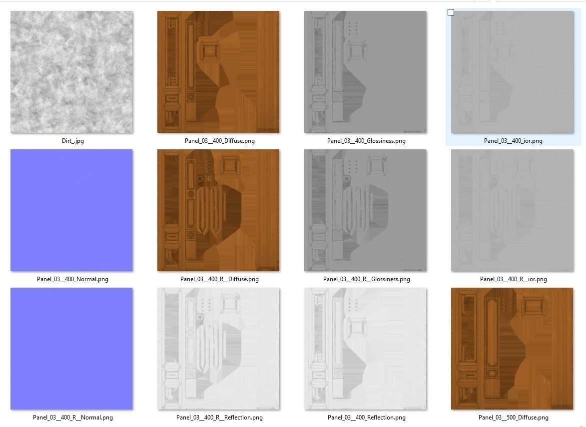 Wooden panel 03 03 3D model_67