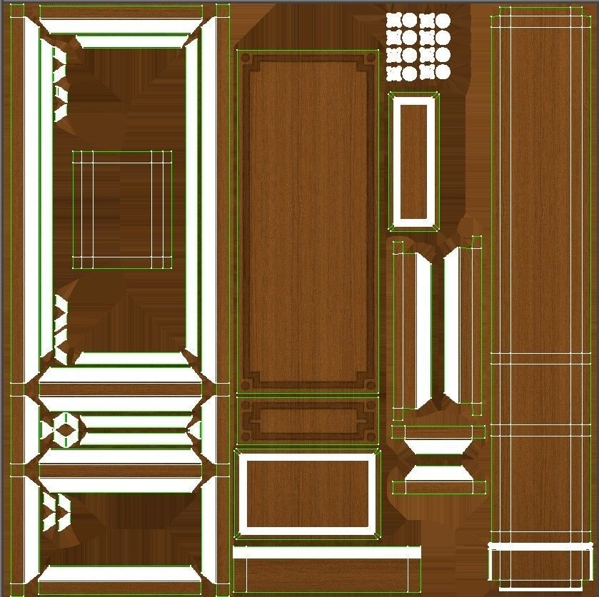Wooden panel 03 03 3D model_44