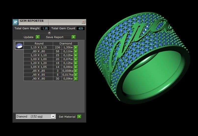 famous ring 3D print model_2
