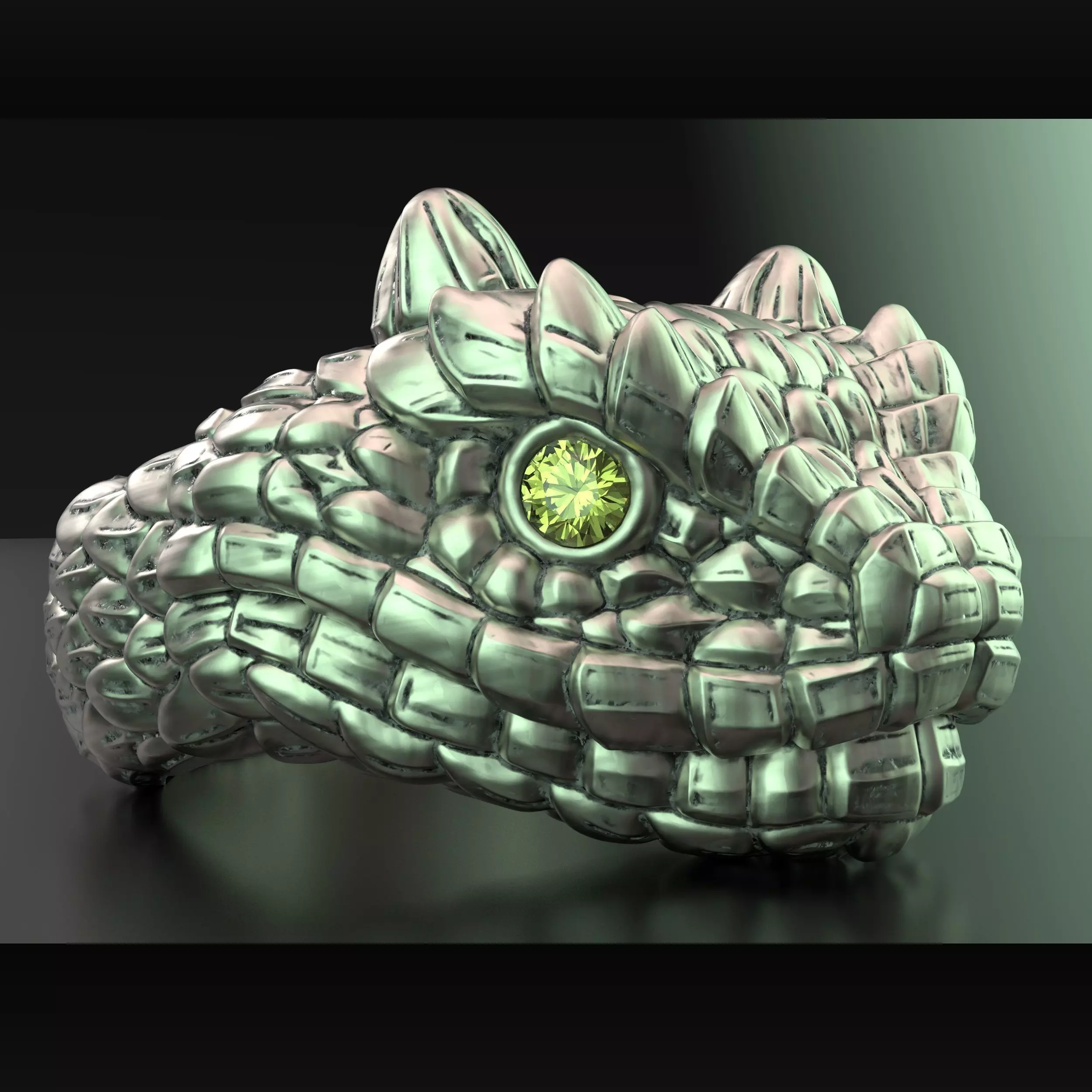 Snake ring 3D print model_0