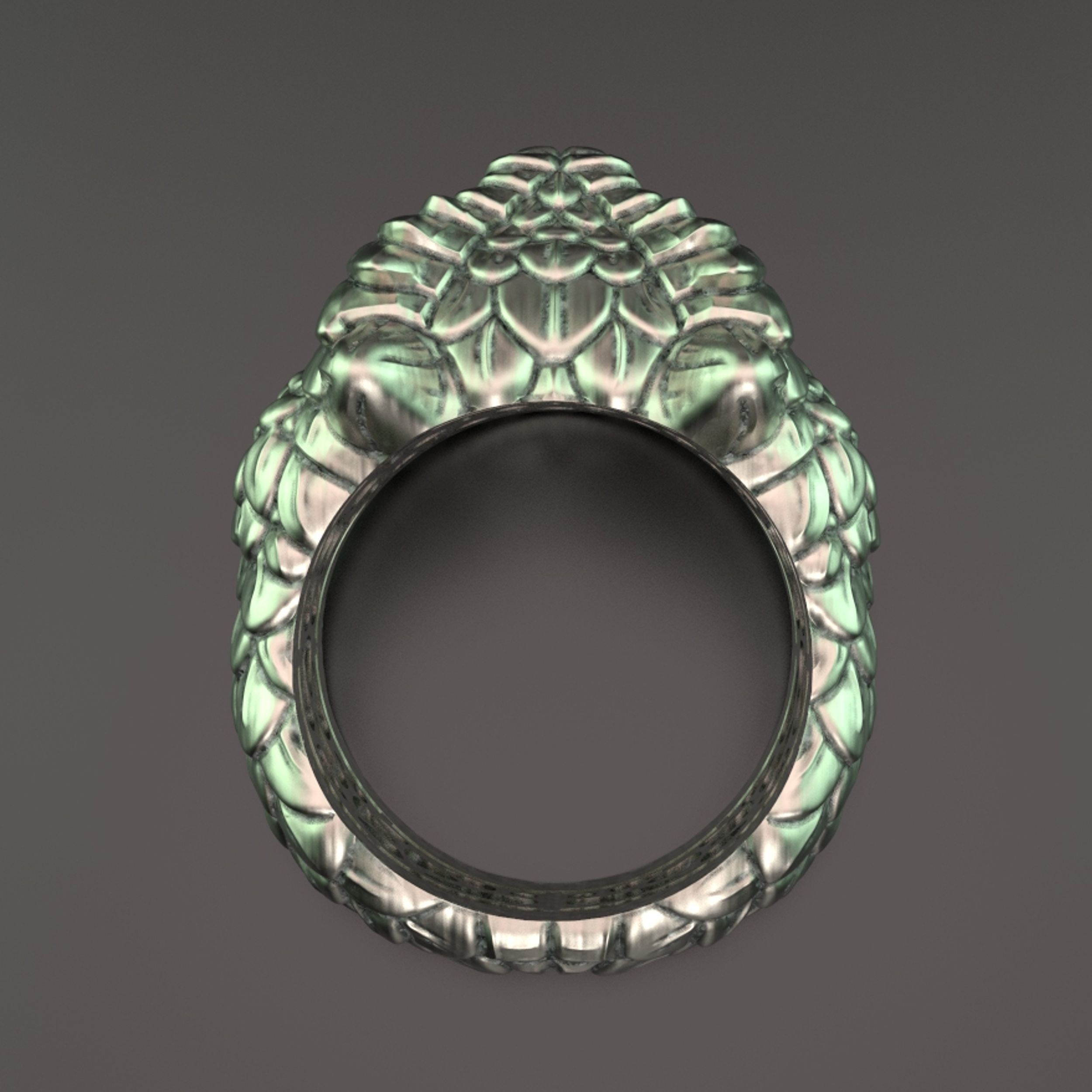 Snake ring 3D print model_4